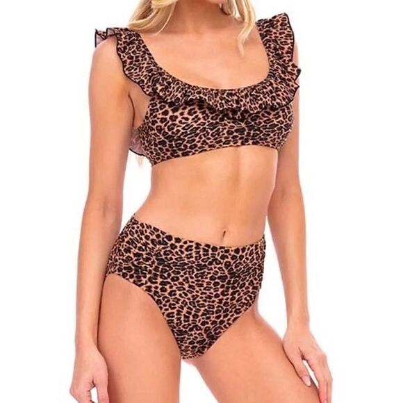 NWT Cabana del Sol animal print bikini.Small - Picture 1 of 2